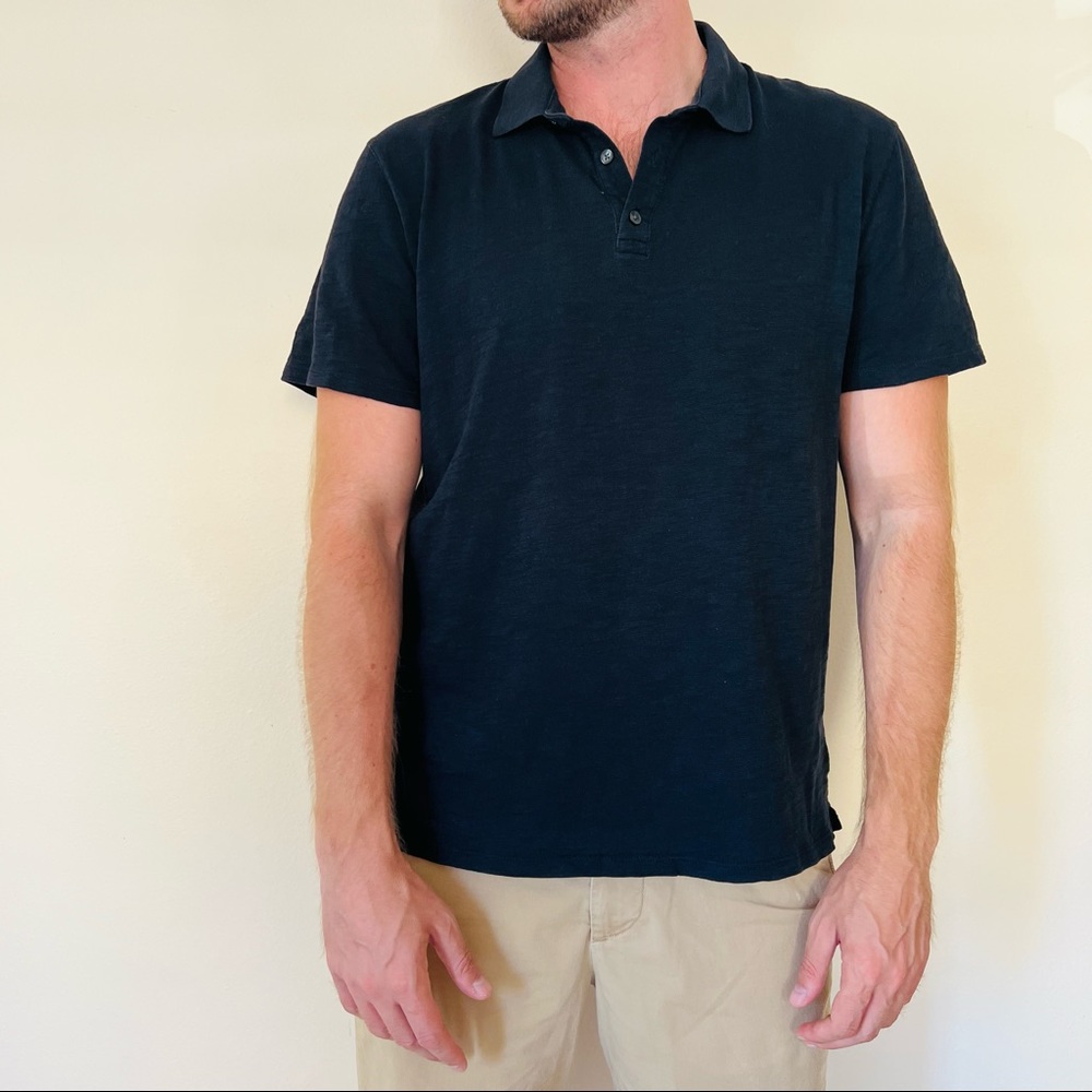 Vince navy polo shirt 100% cotton - Picture 3 of 7